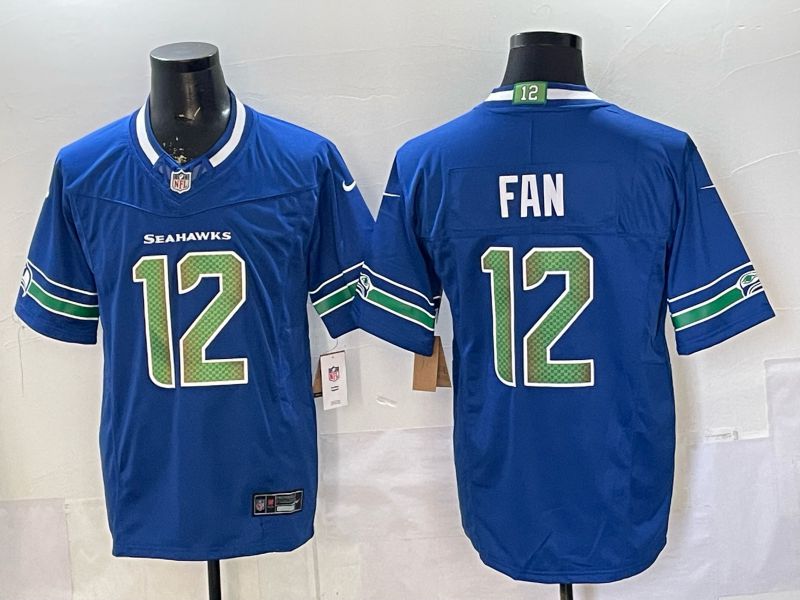 Men 2026 Seattle Seahawks #12 Fan Blue 6th generations Nike Limited NFL Jersey style 001